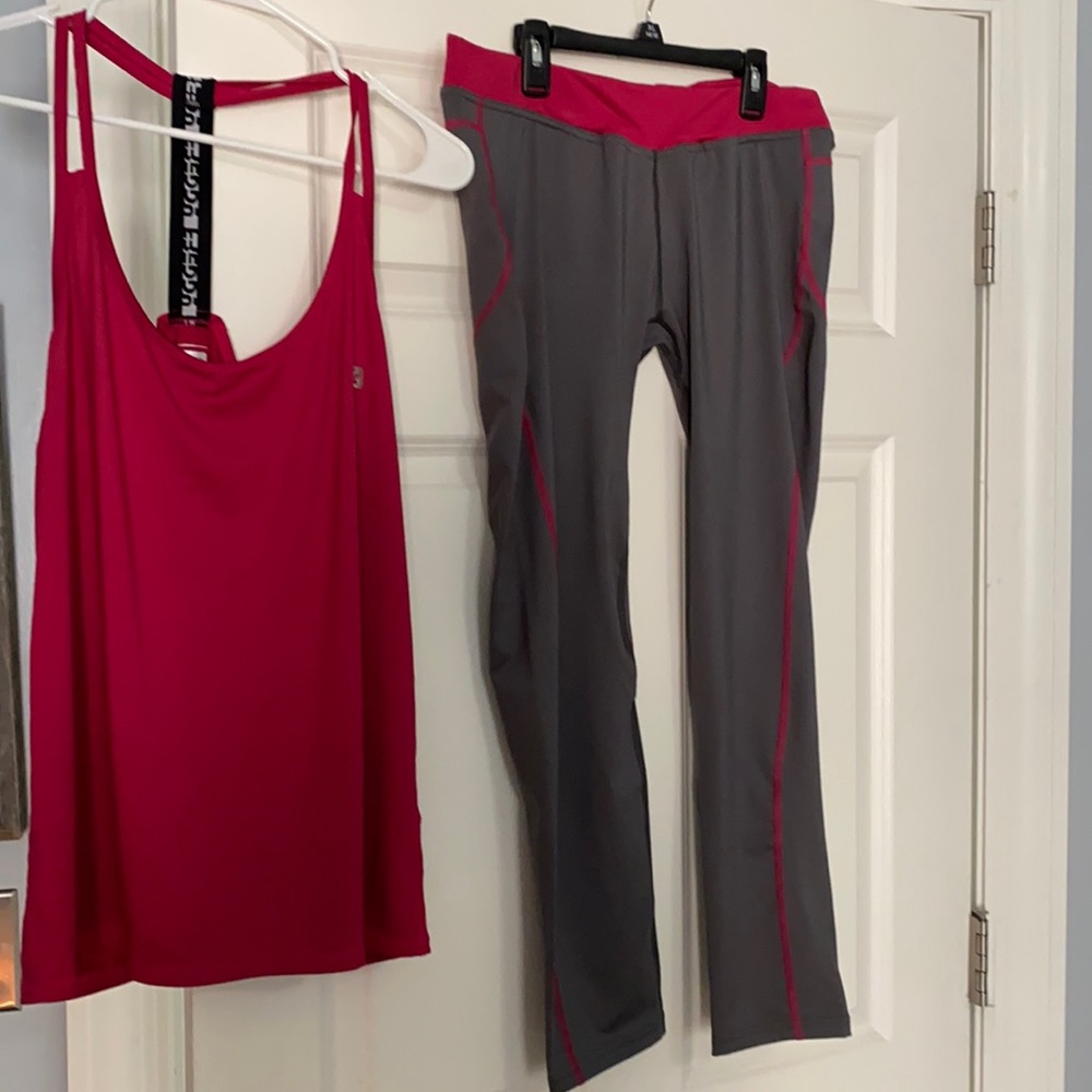 Freddy DIWO workout top and capris